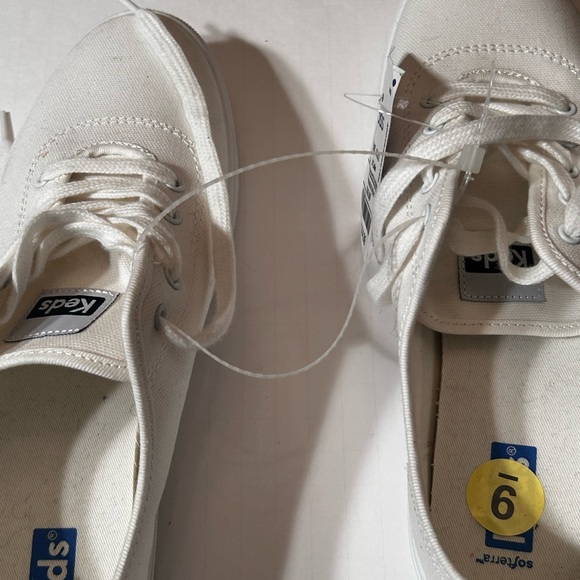 Keds Off-White Canvas Lace-Up Shoes - Picture 10 of 11